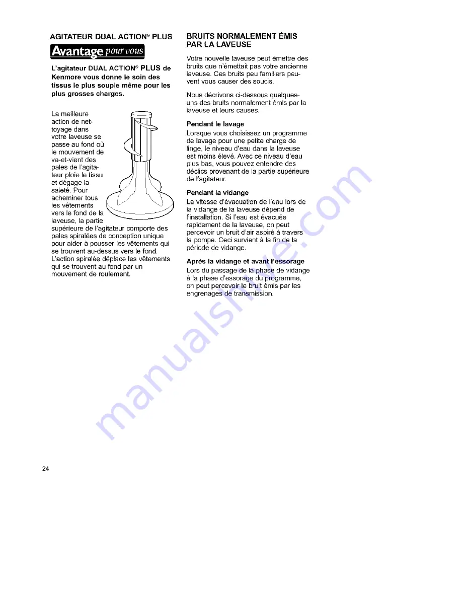 Kenmore Two-speed automatic washers Owner'S Manual & Installation Instructions Download Page 90