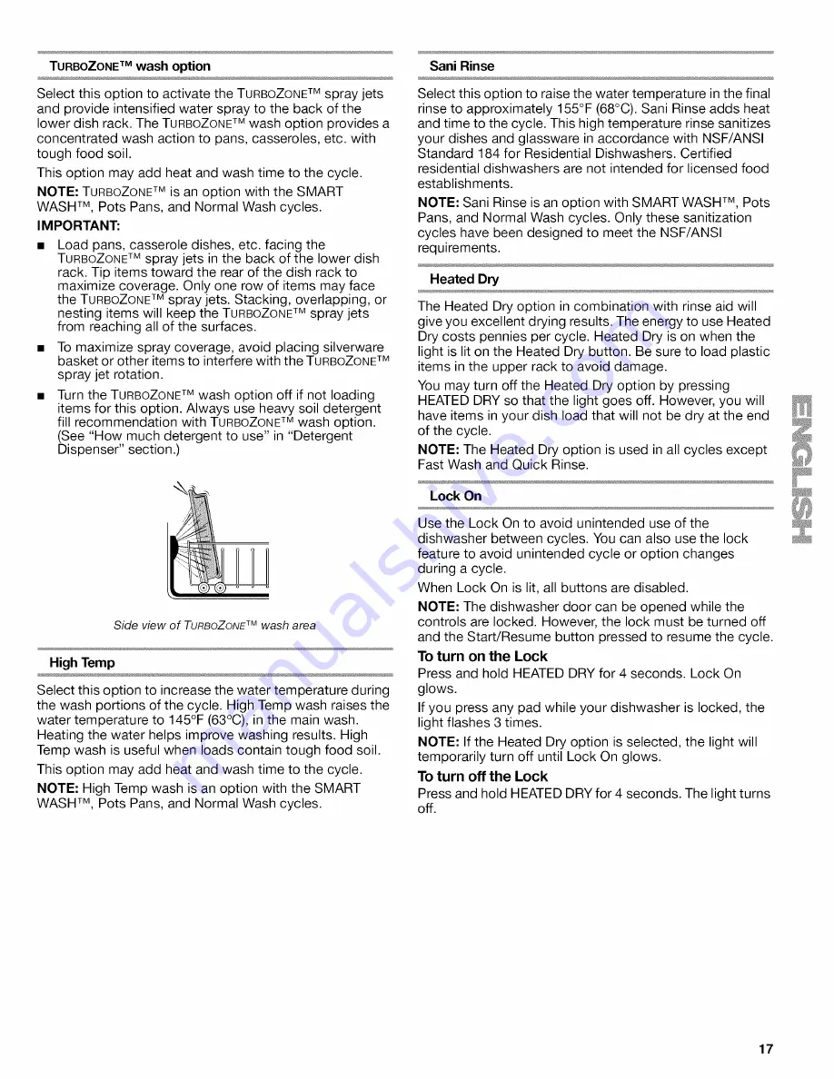 Kenmore ULTRA WASH 665.1348 Series Use & Care Manual Download Page 17