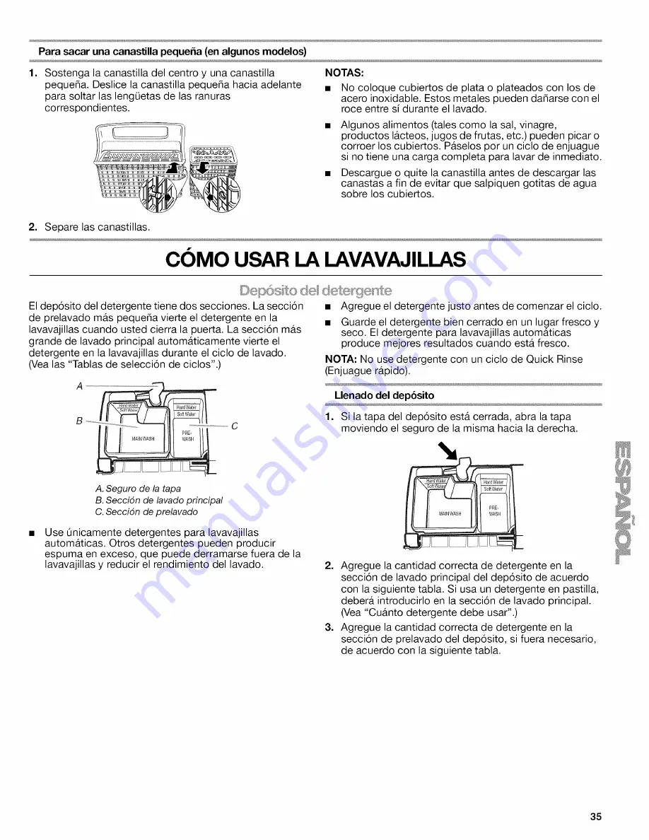 Kenmore ULTRA WASH 665.1348 Series Use & Care Manual Download Page 35