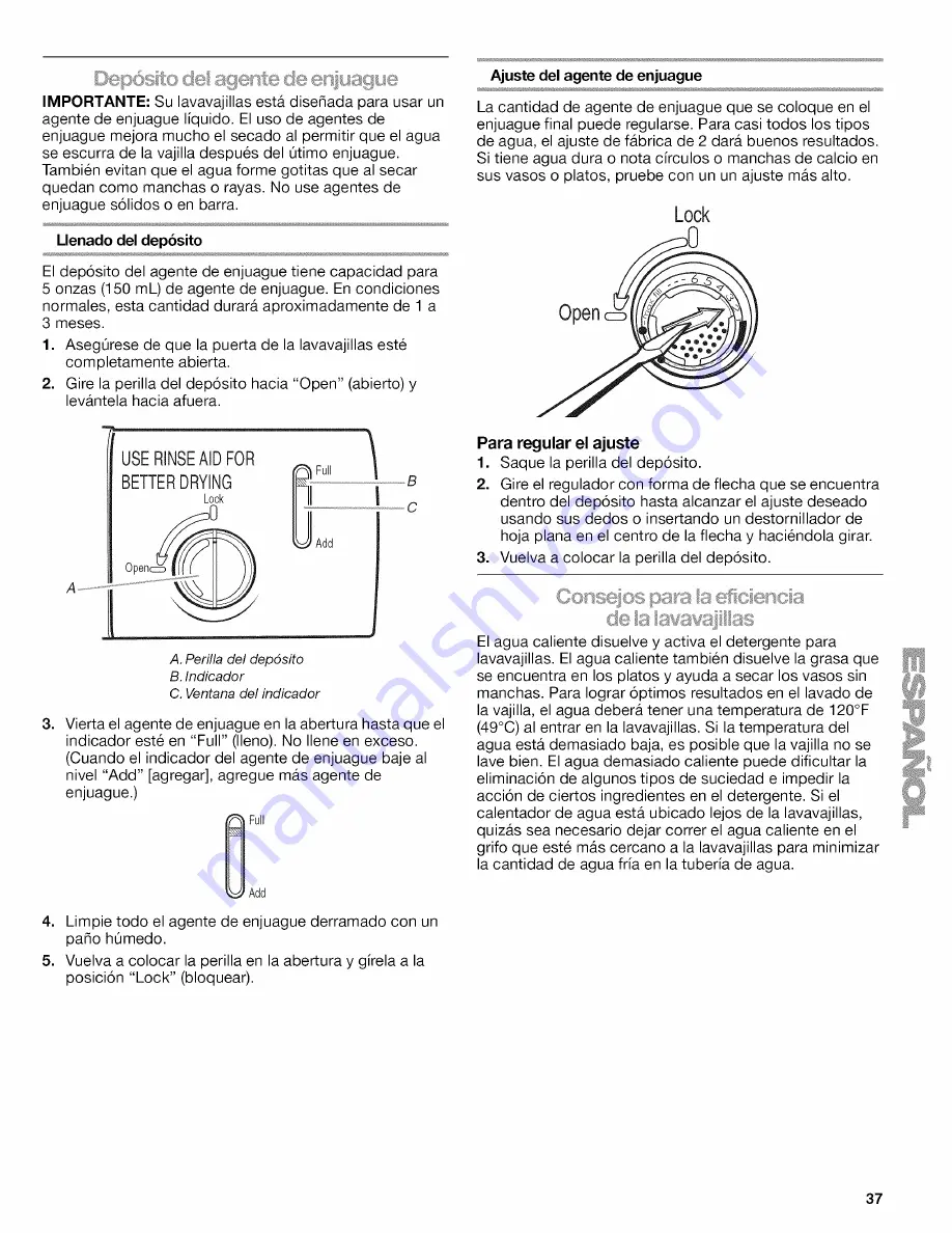 Kenmore ULTRA WASH 665.1348 Series Скачать руководство пользователя страница 37