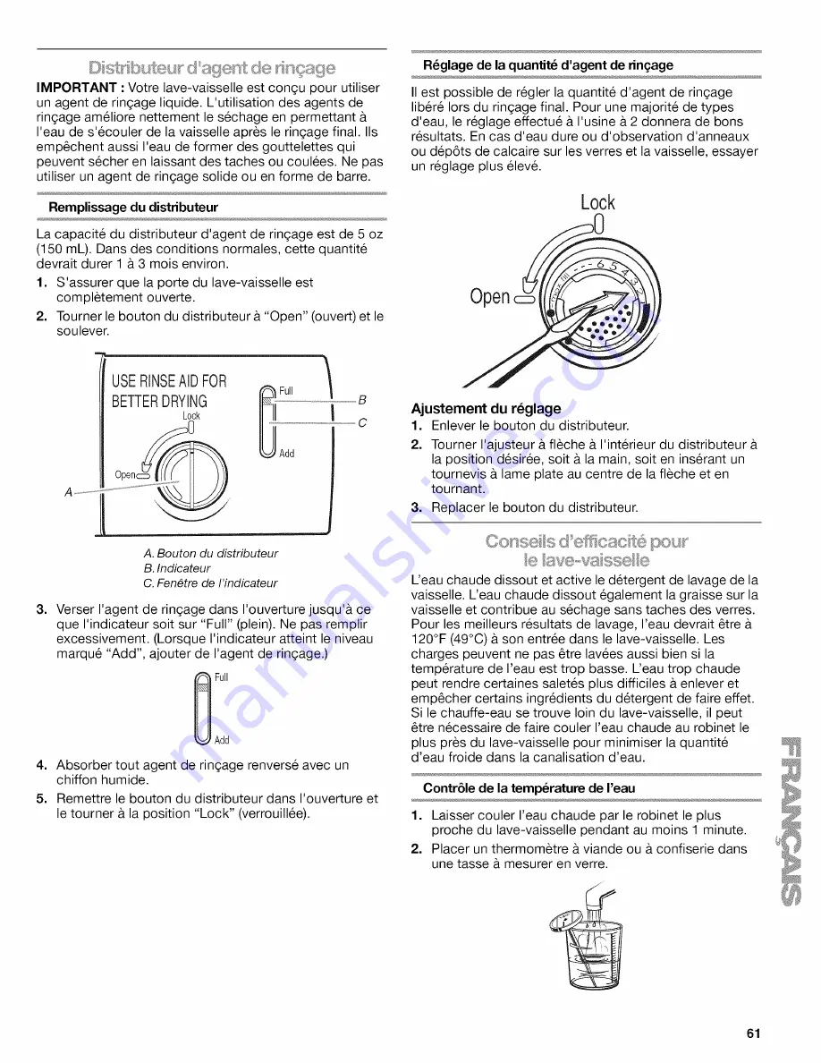 Kenmore ULTRA WASH 665.1348 Series Use & Care Manual Download Page 61