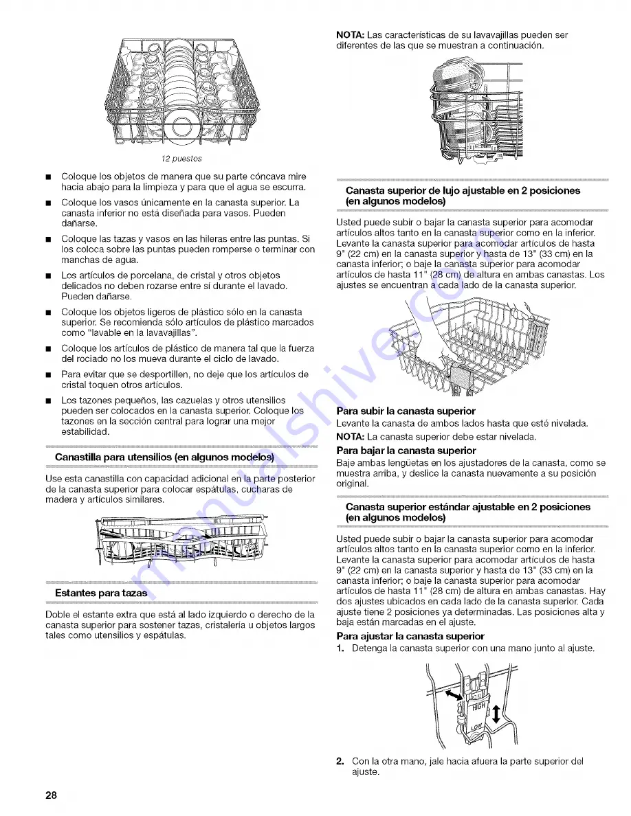 Kenmore ULTRA WASH 665.1602 Series Скачать руководство пользователя страница 28