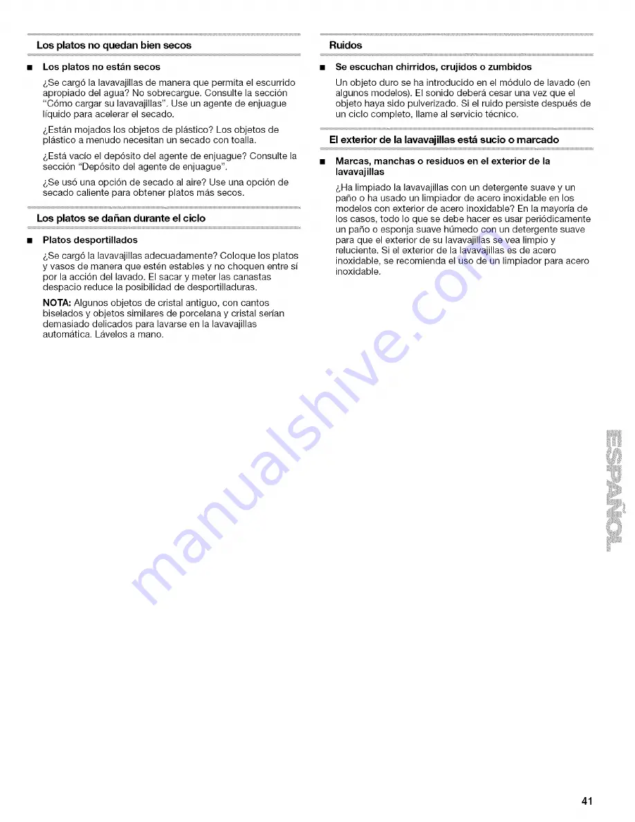 Kenmore ULTRA WASH 665.1602 Series Use & Care Manual Download Page 41