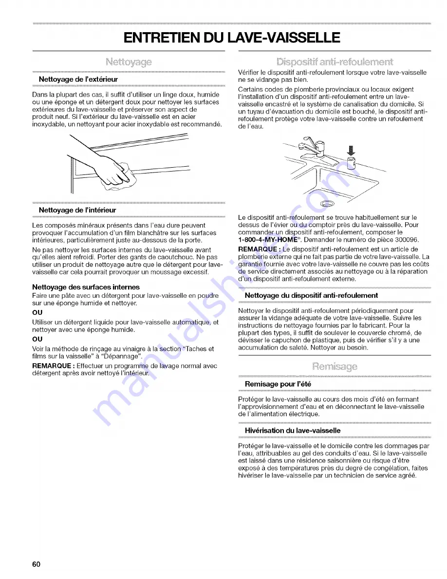 Kenmore ULTRA WASH 665.1602 Series Скачать руководство пользователя страница 60