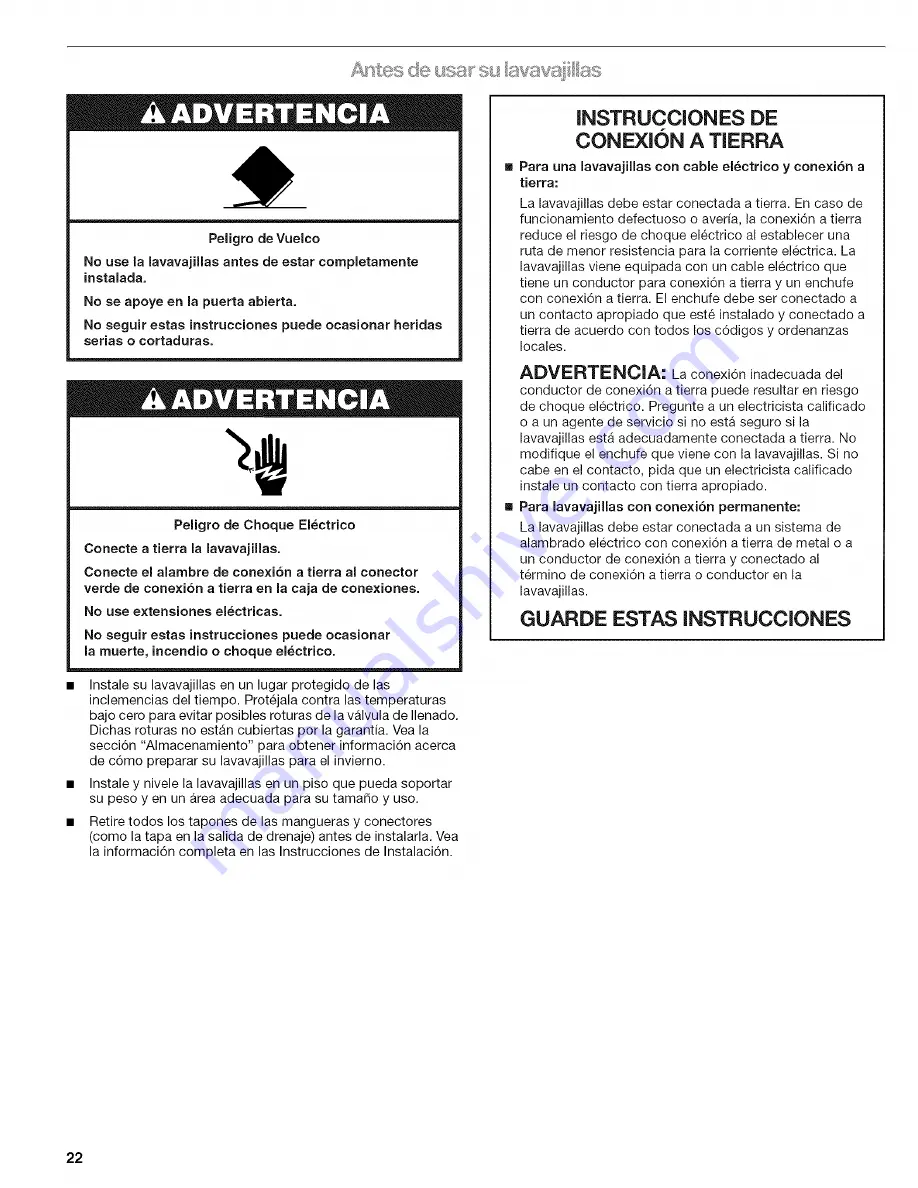 Kenmore ULTRA WASH 665.1604 Series Use & Care Manual Download Page 22