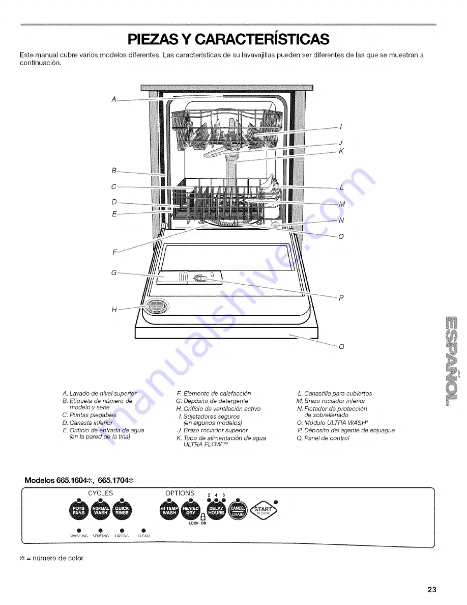 Kenmore ULTRA WASH 665.1604 Series Use & Care Manual Download Page 23