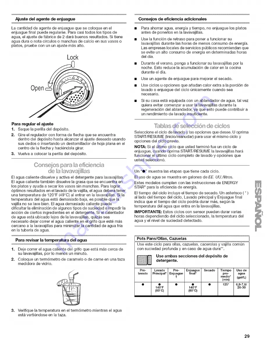 Kenmore ULTRA WASH 665.1604 Series Use & Care Manual Download Page 29