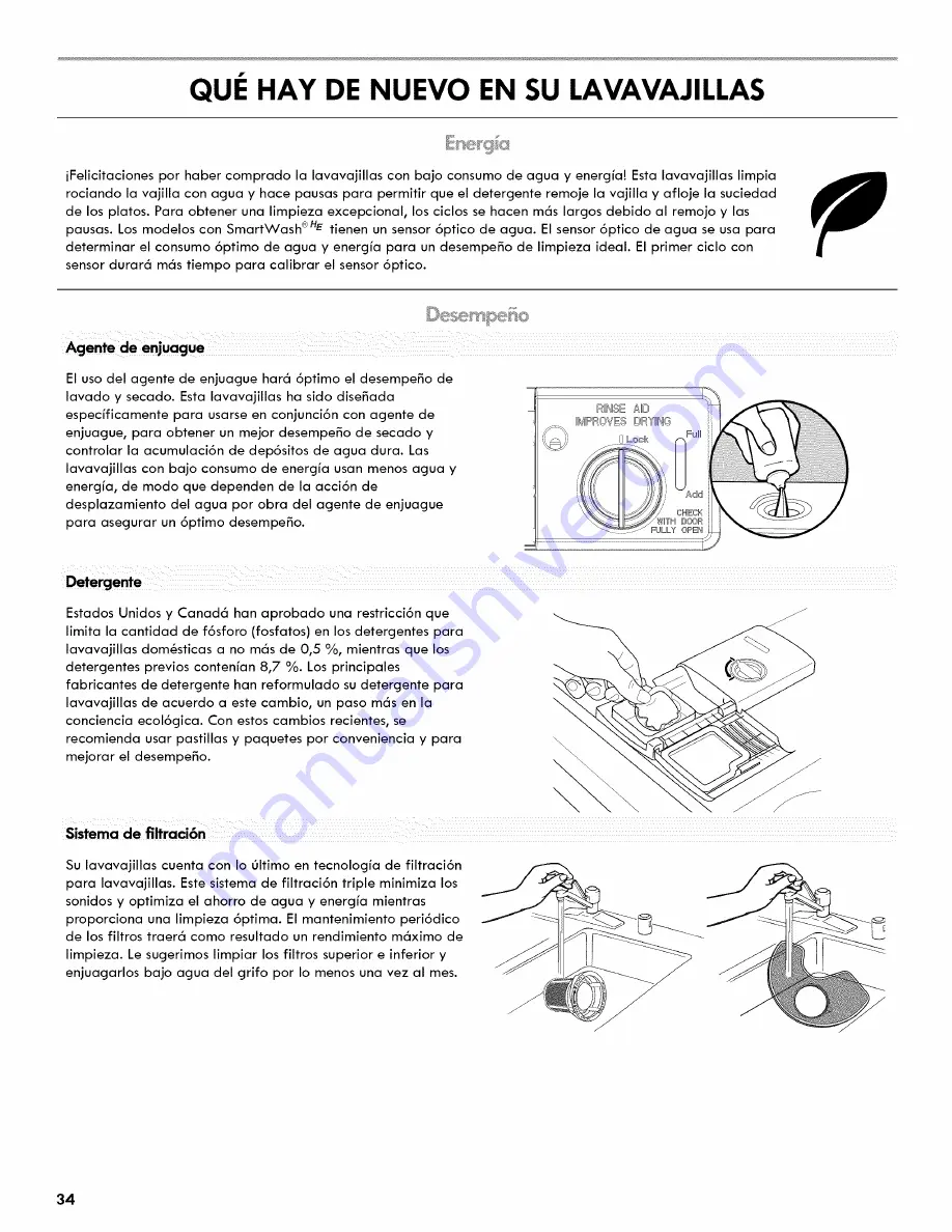 Kenmore ULTRACLEAN 665.1281 Series Use & Care Manual Download Page 34