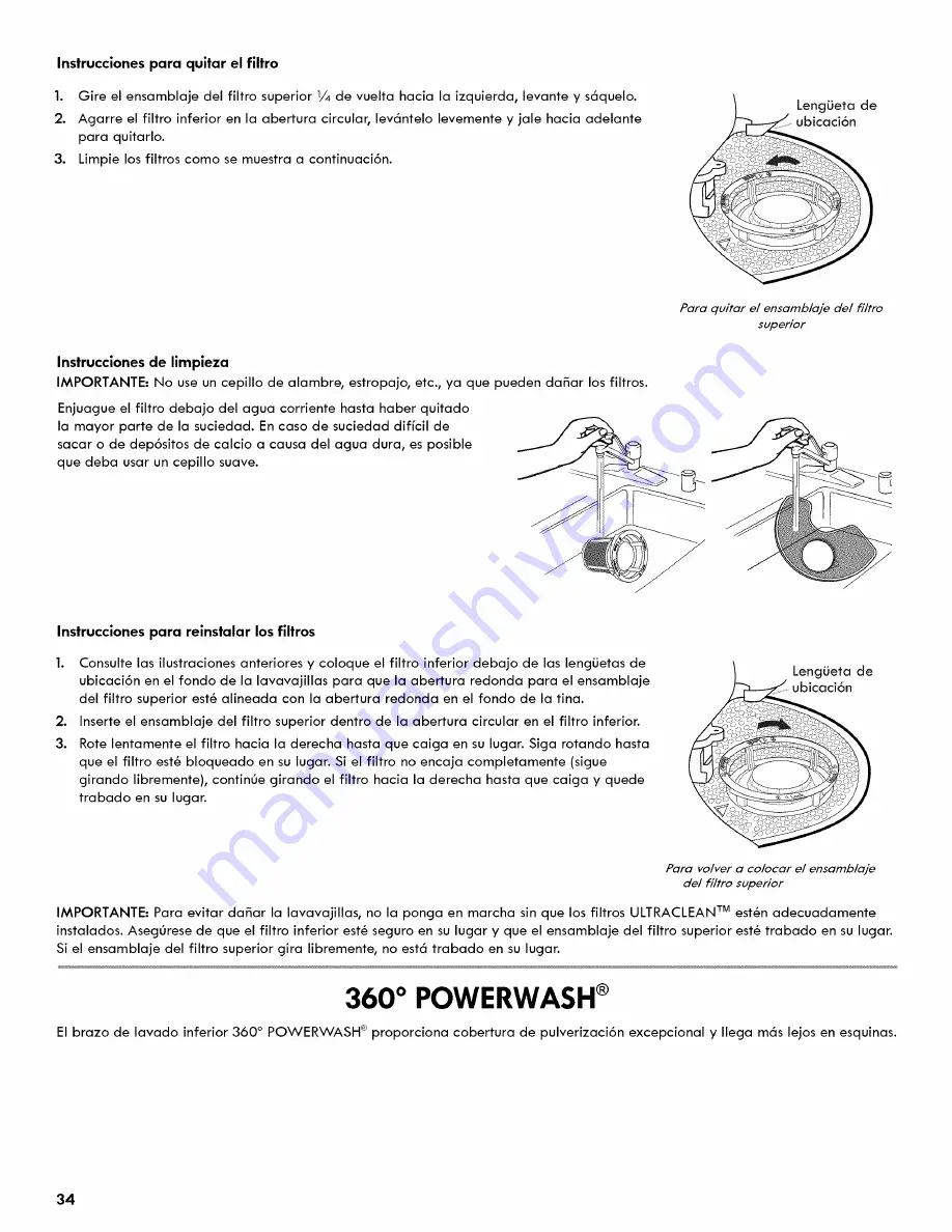 Kenmore Ultraclean 665.1479 series Скачать руководство пользователя страница 34