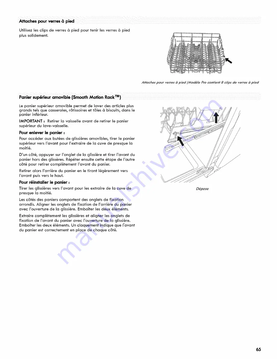 Kenmore Ultraclean 665.1479 series Use & Care Manual Download Page 65