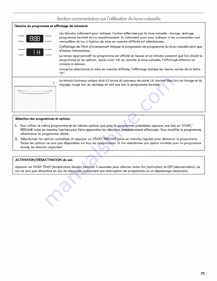 Kenmore Ultraclean 665.1479 series Скачать руководство пользователя страница 71