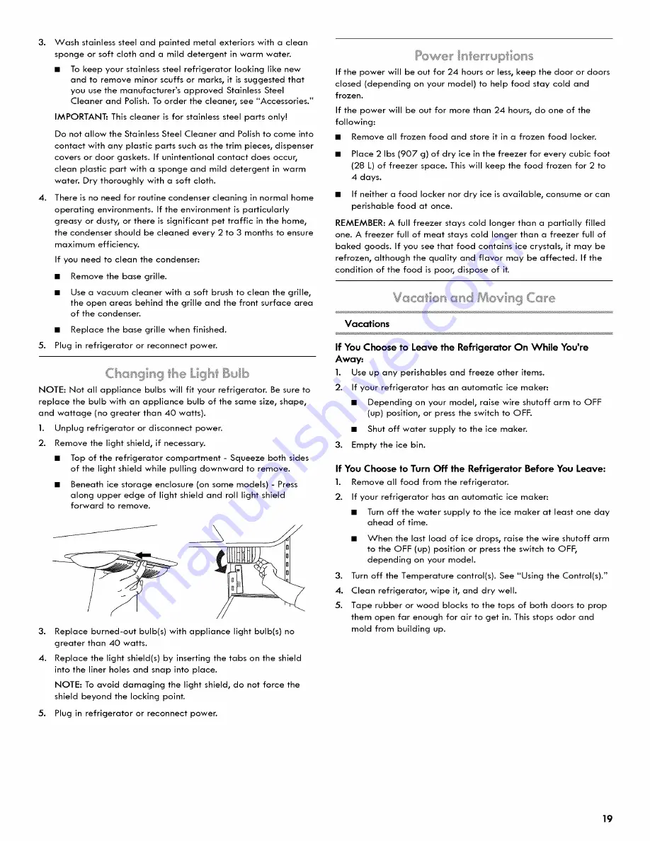 Kenmore W10323094A Use & Care Manual Download Page 19