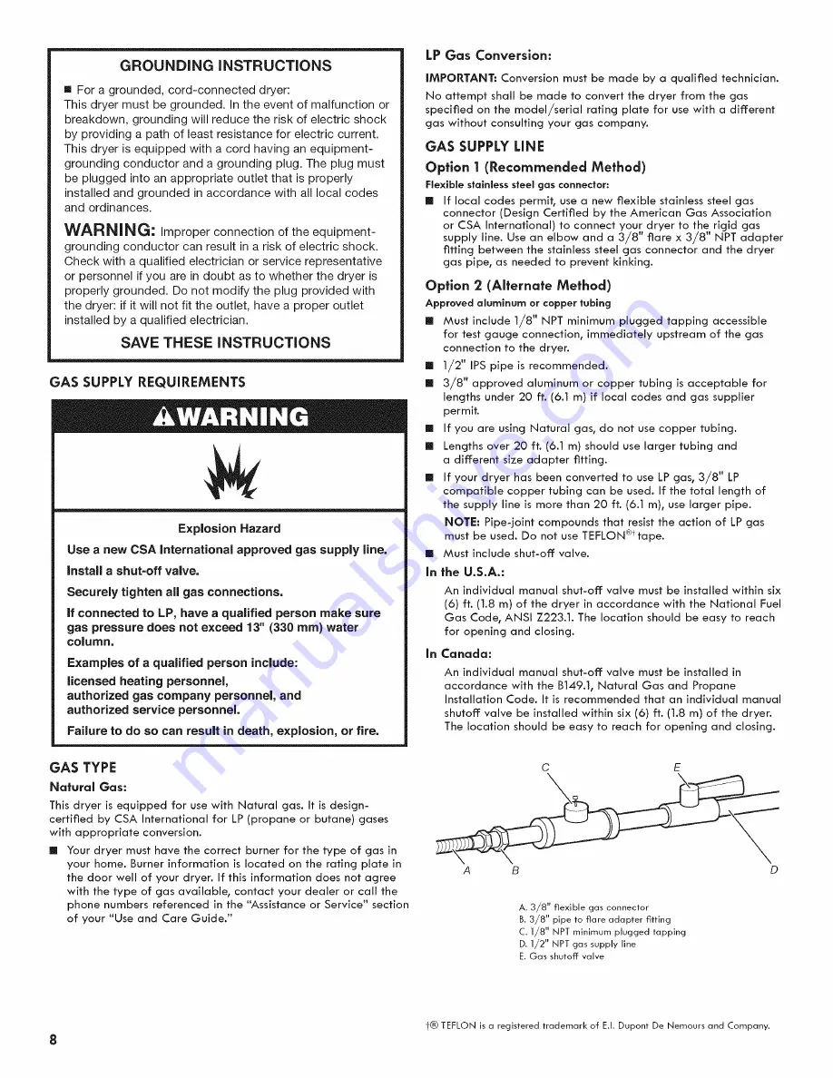 Kenmore w10680149B Installation Instruction Download Page 8