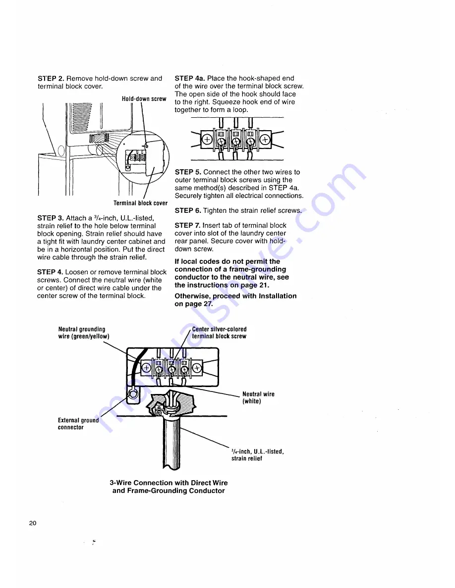 Kenmore Washer/Dryer Скачать руководство пользователя страница 20