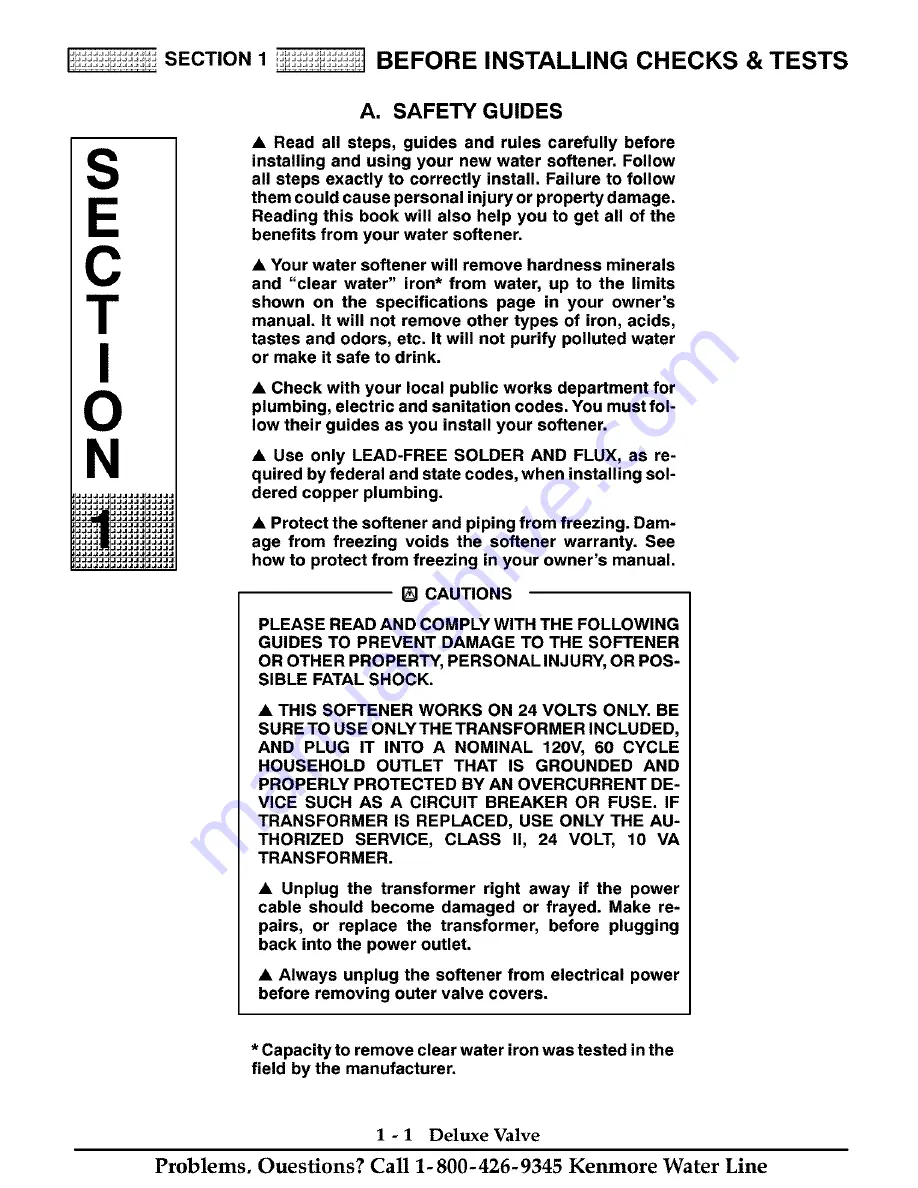 Kenmore Water System Installation Manual Download Page 4