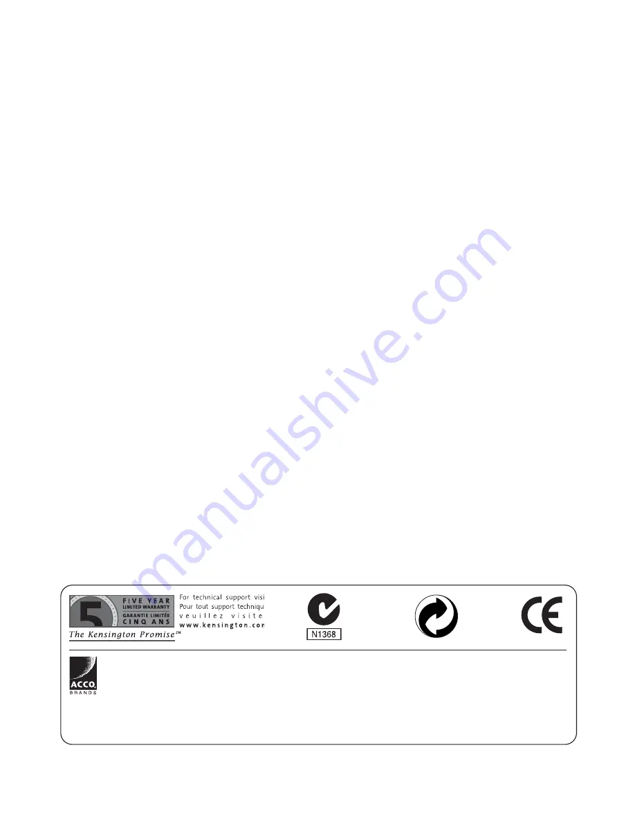 Kensington Si670m Instruction Manual Download Page 110