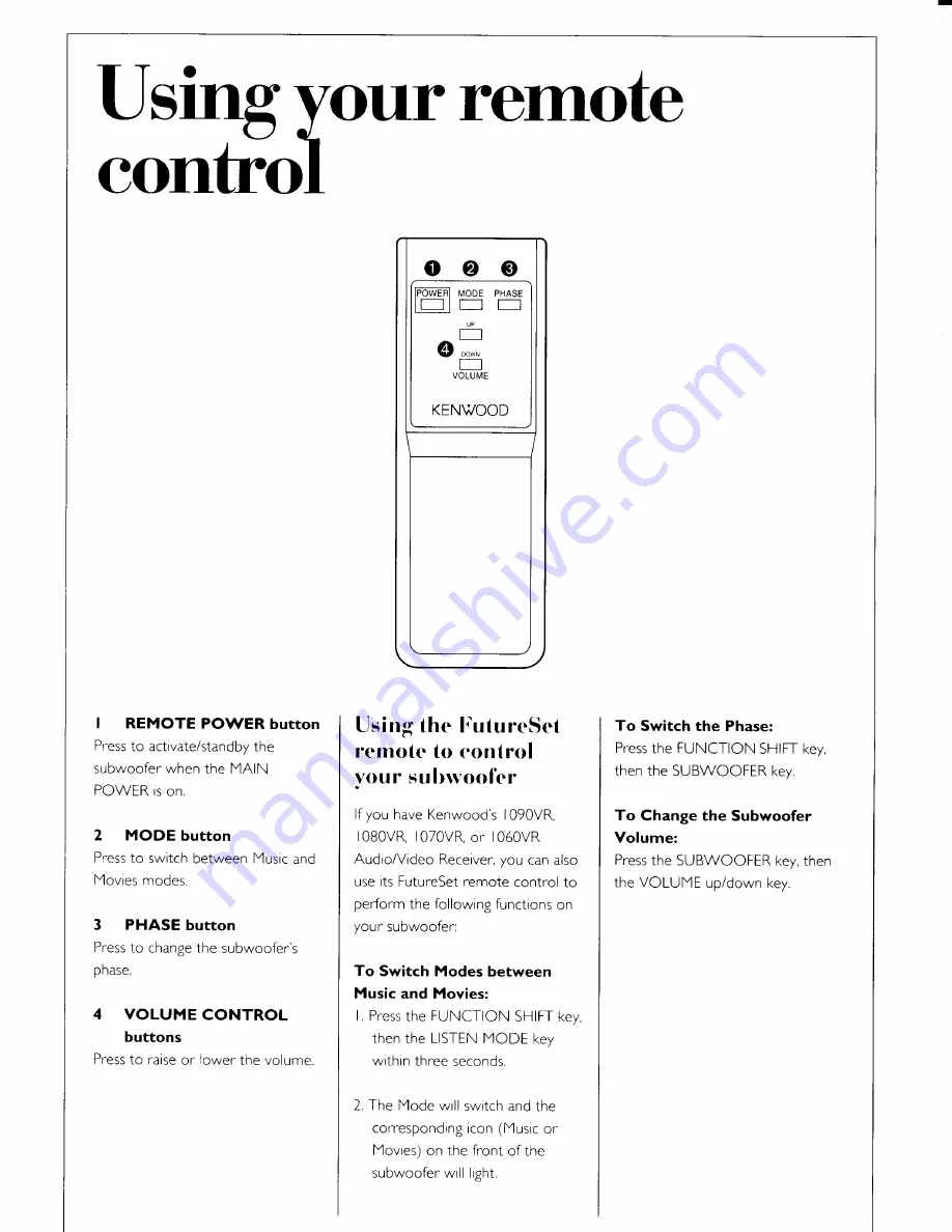 Kenwood 103SW Owner'S Manual Download Page 10