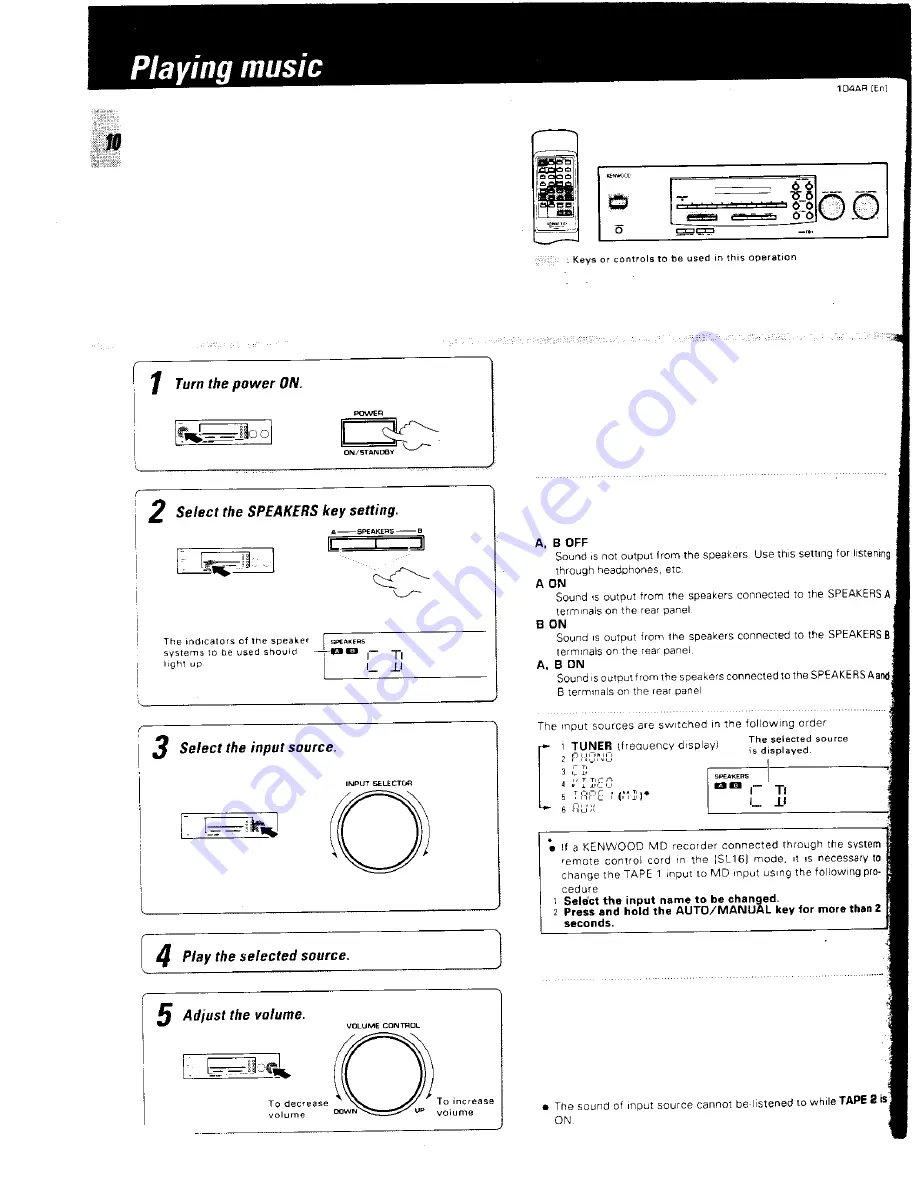 Kenwood 104AR Скачать руководство пользователя страница 10