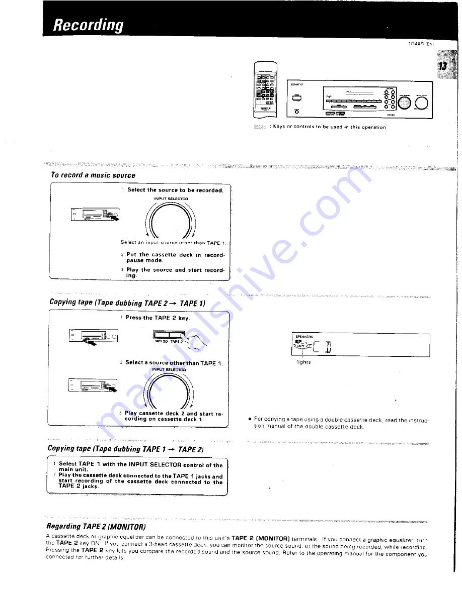 Kenwood 104AR Instruction Manual Download Page 13