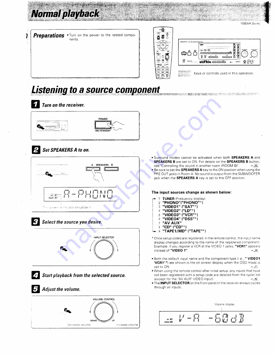 Kenwood 1090VR Скачать руководство пользователя страница 20