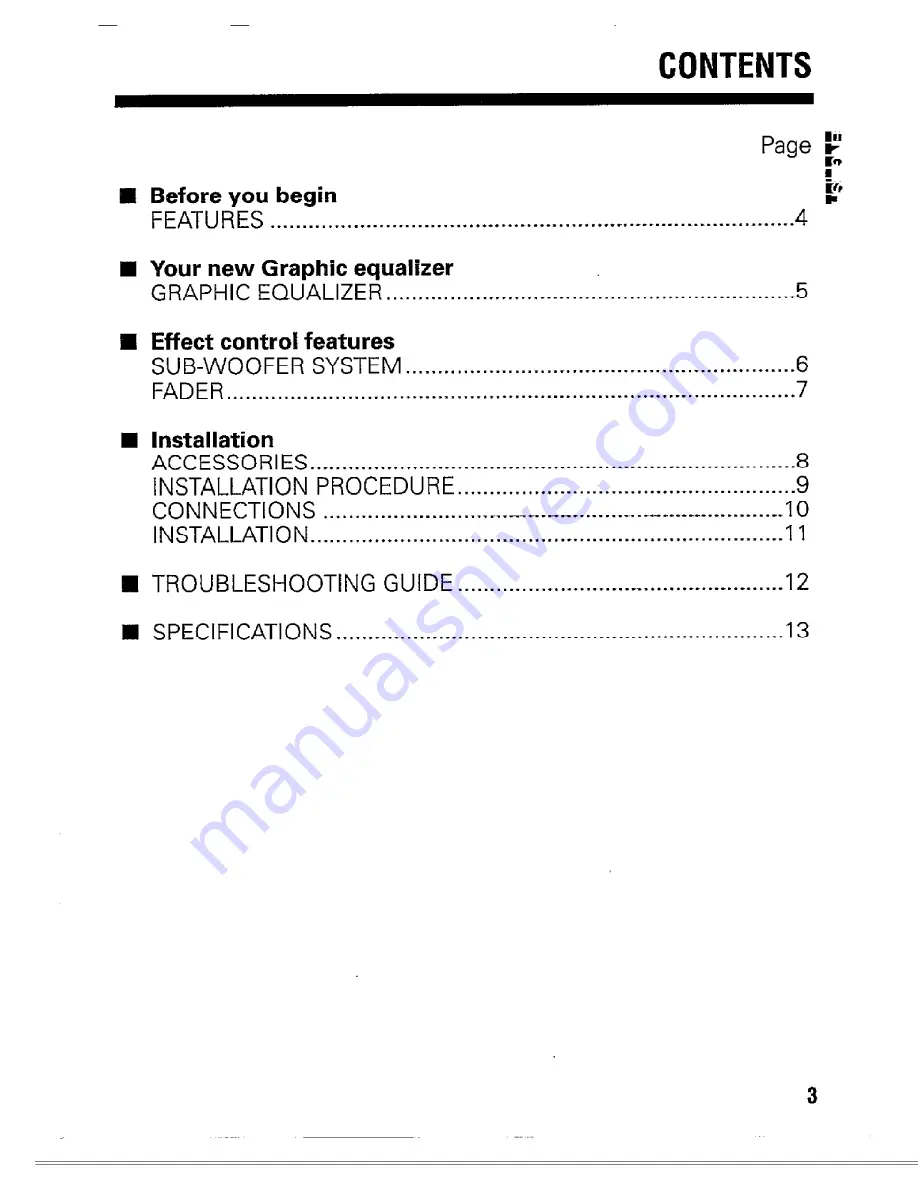 Kenwood 4042A - KGC Equalizer / Crossover Instruction Manual Download Page 3