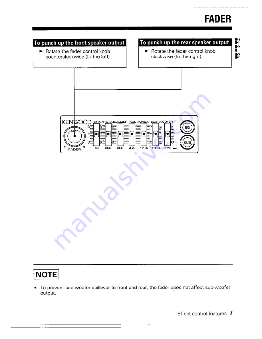 Kenwood 4042A - KGC Equalizer / Crossover Instruction Manual Download Page 7