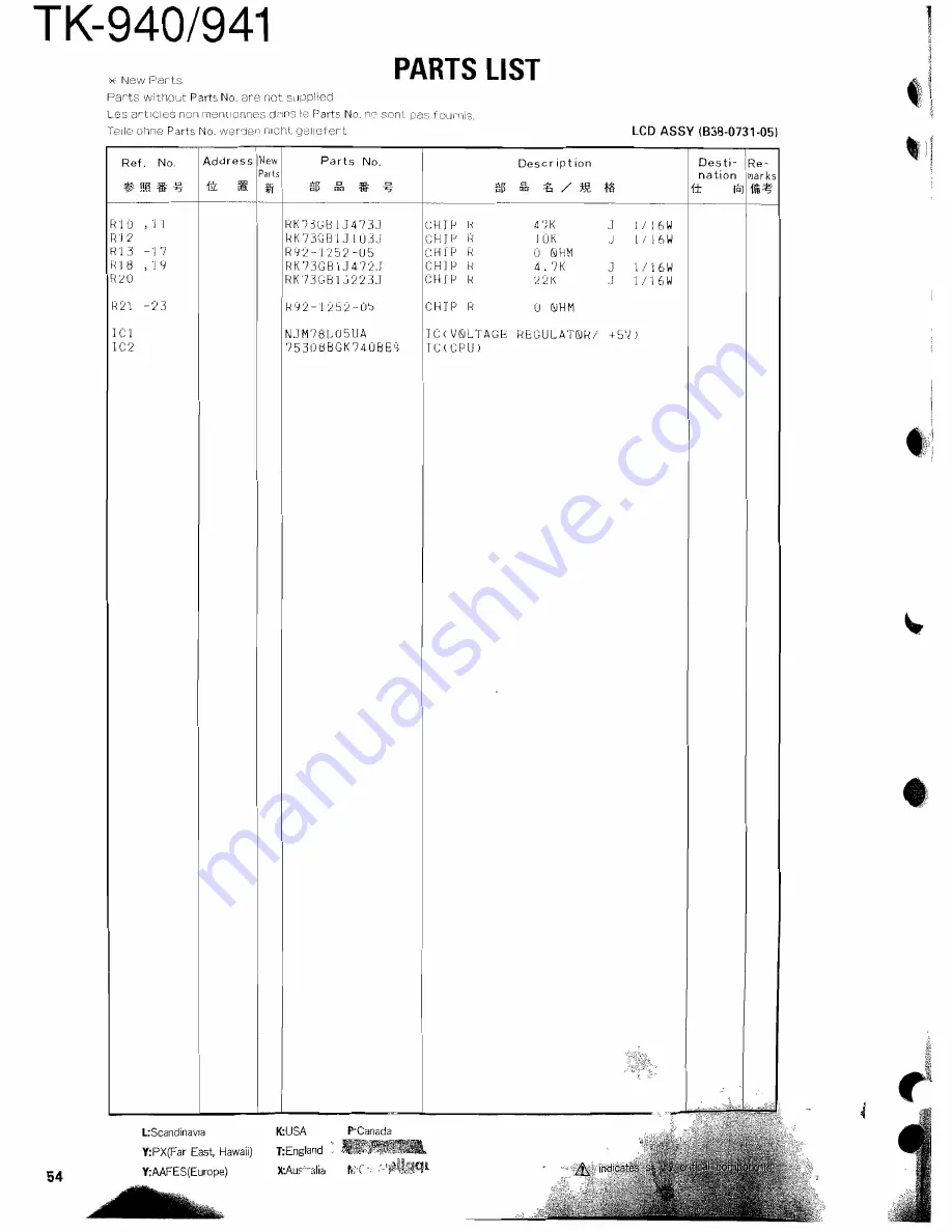 Kenwood 941 Service Manual Download Page 54