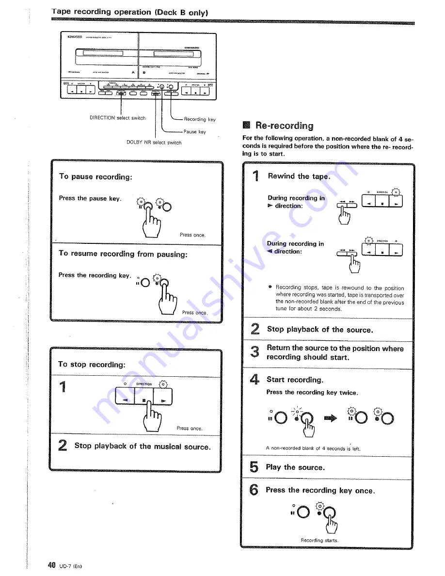 Kenwood A-711L Instruction Manual Download Page 40