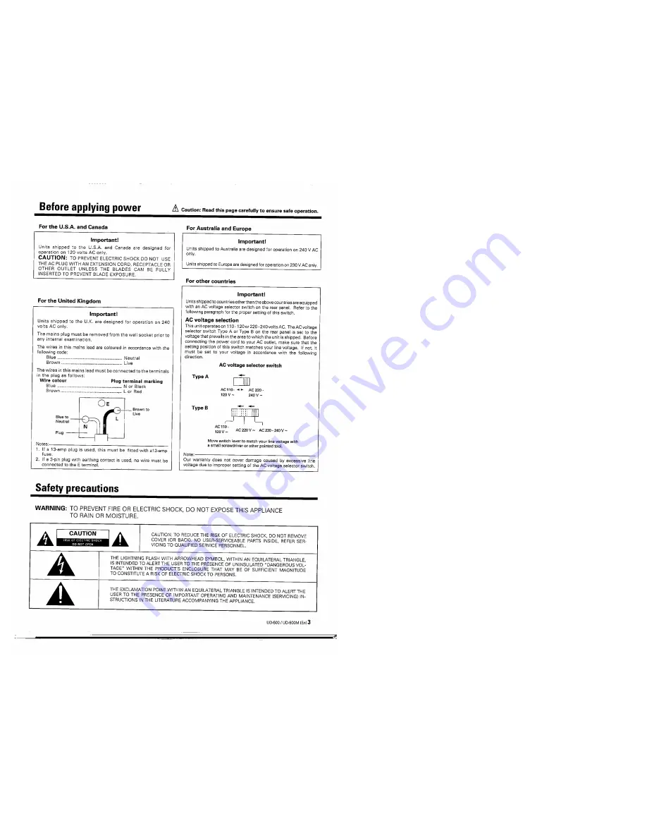 Kenwood A-A5 Instruction Manual Download Page 3