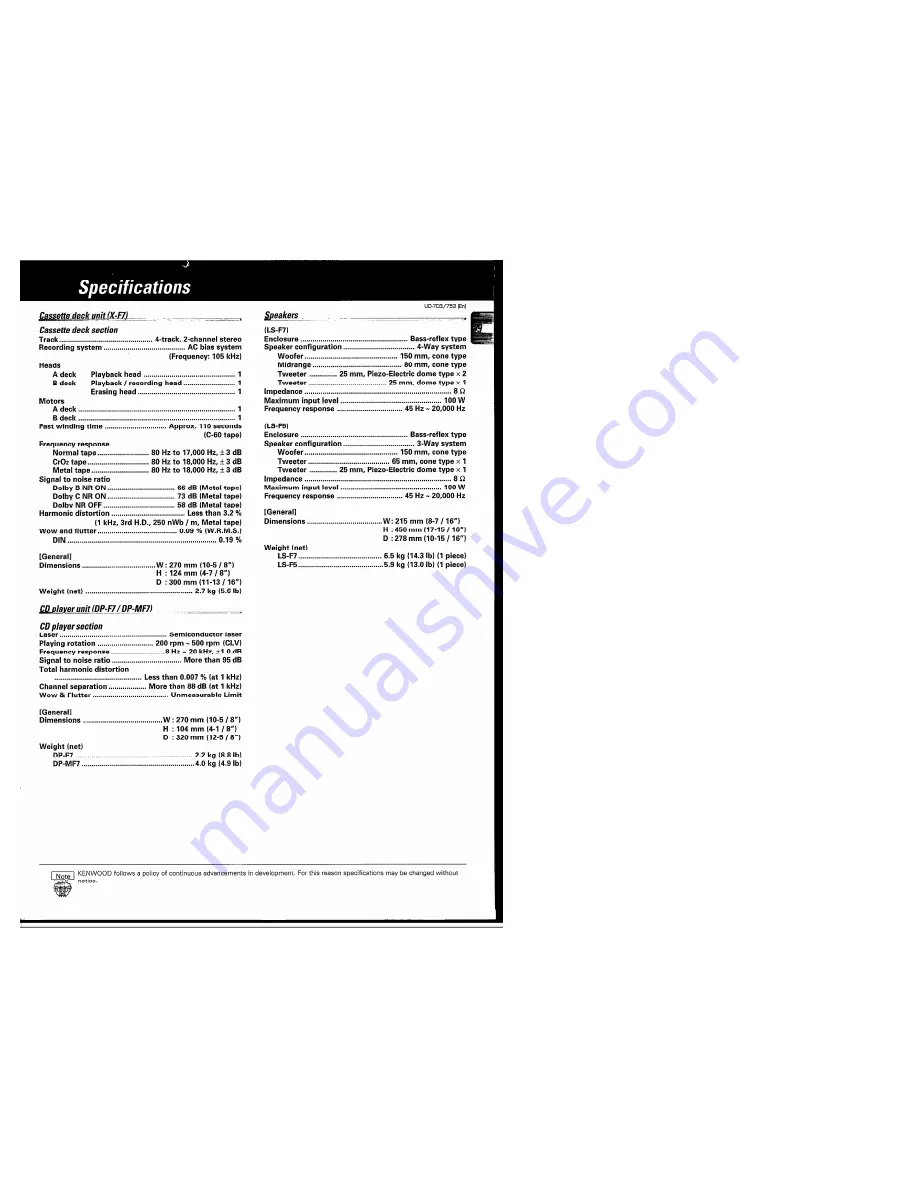 Kenwood A-F7 Скачать руководство пользователя страница 79