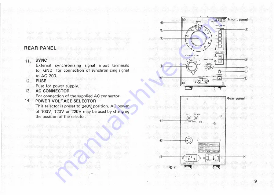 Kenwood AG-203 Скачать руководство пользователя страница 9