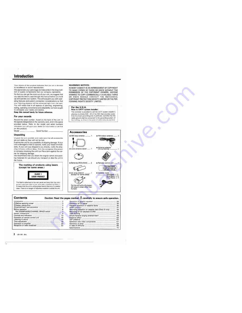 Kenwood B-922 Скачать руководство пользователя страница 2