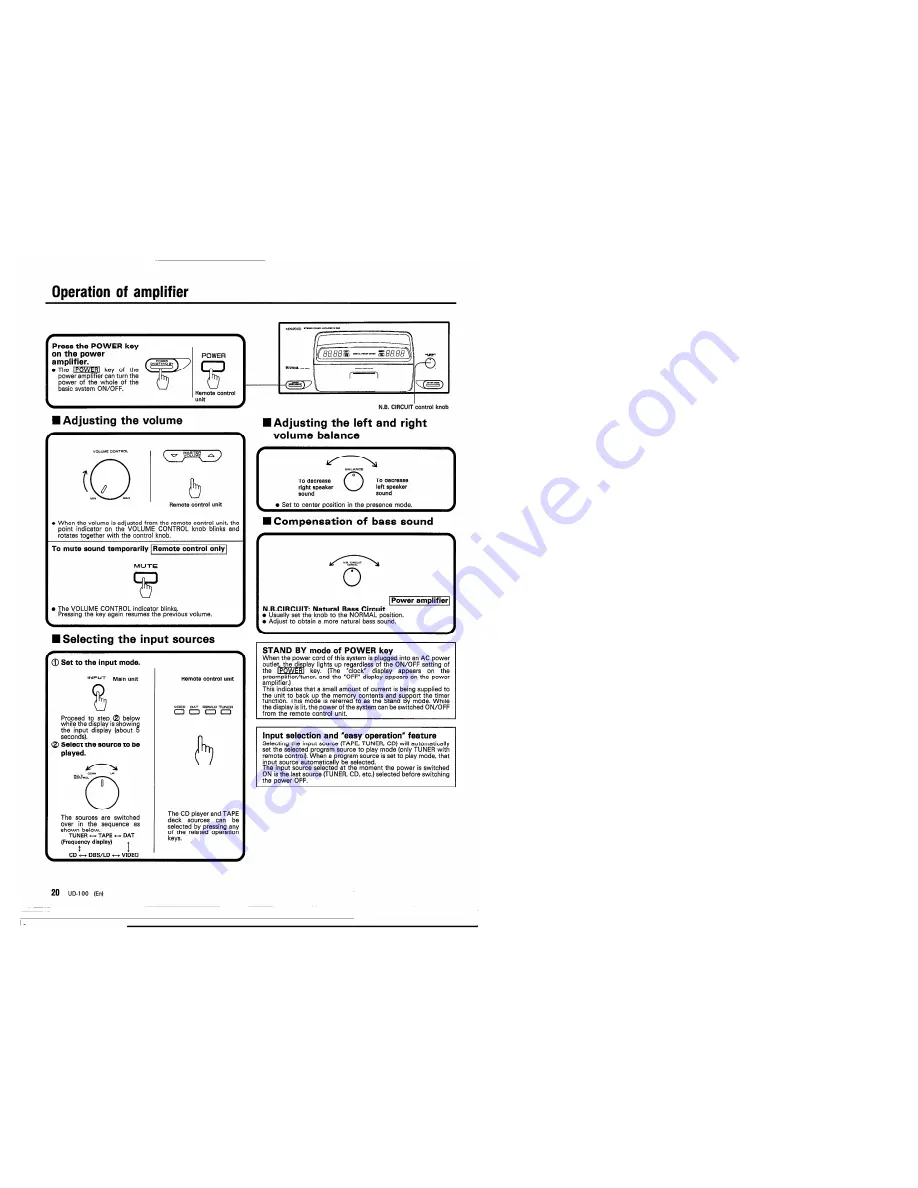 Kenwood B-922 Скачать руководство пользователя страница 20