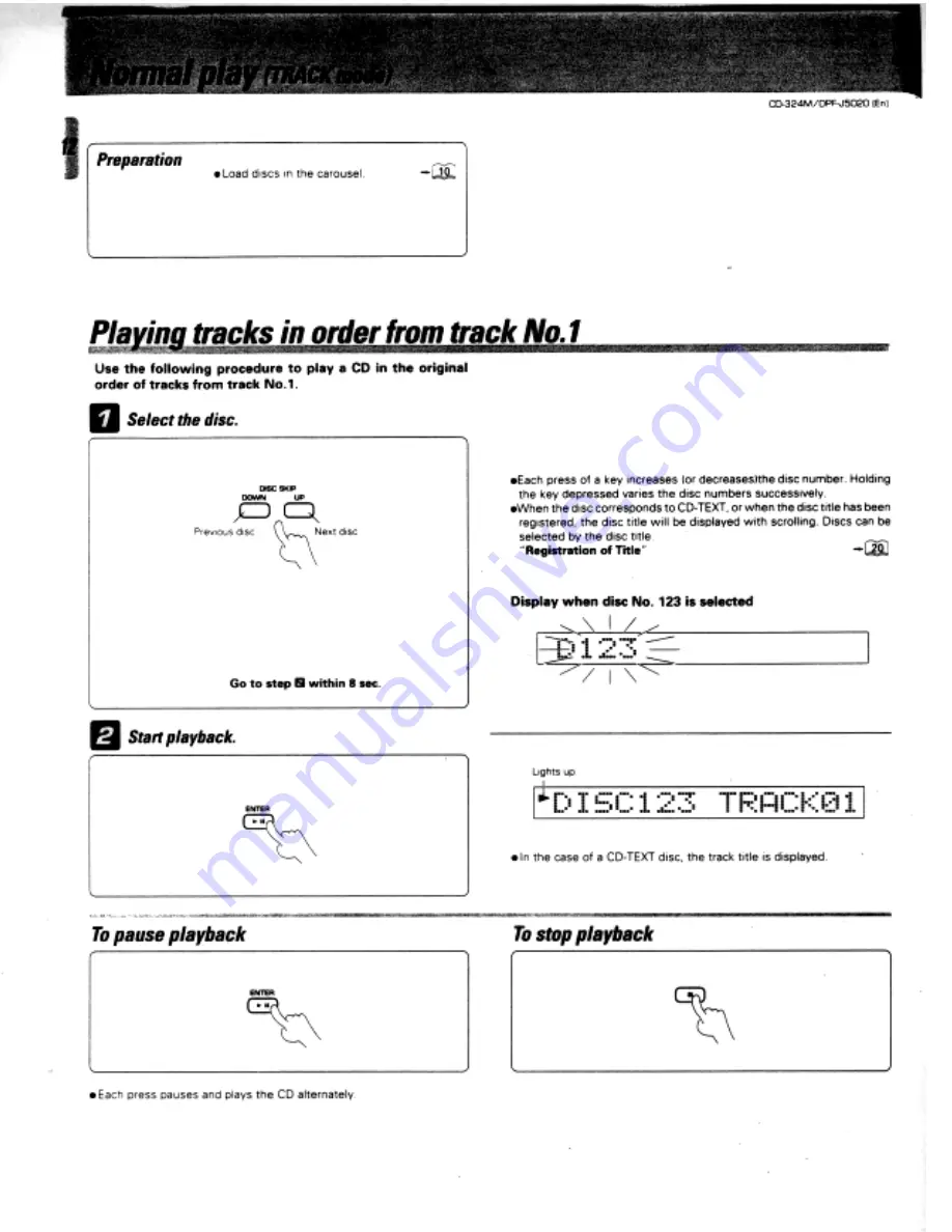 Kenwood CD-324M Instruction Manual Download Page 12