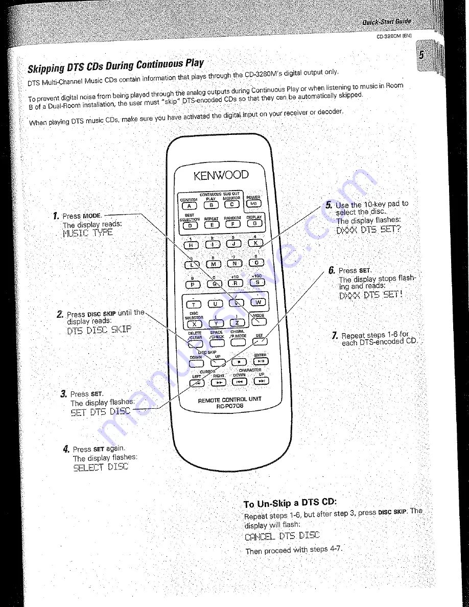 Kenwood CD-3280M Instruction Manual Download Page 5