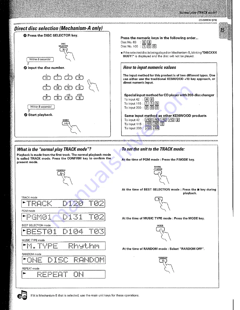 Kenwood CD-3280M Instruction Manual Download Page 15