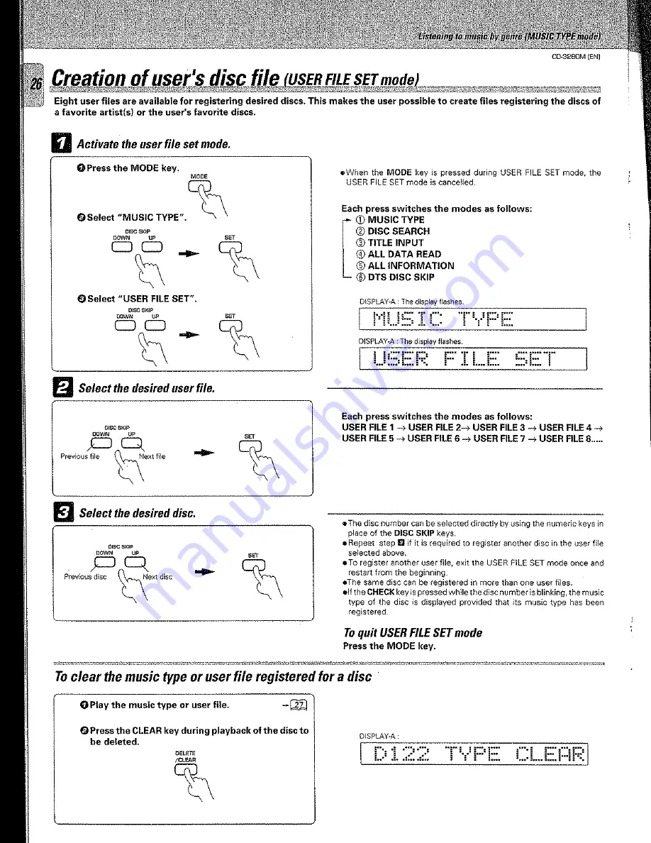 Kenwood CD-3280M Instruction Manual Download Page 26