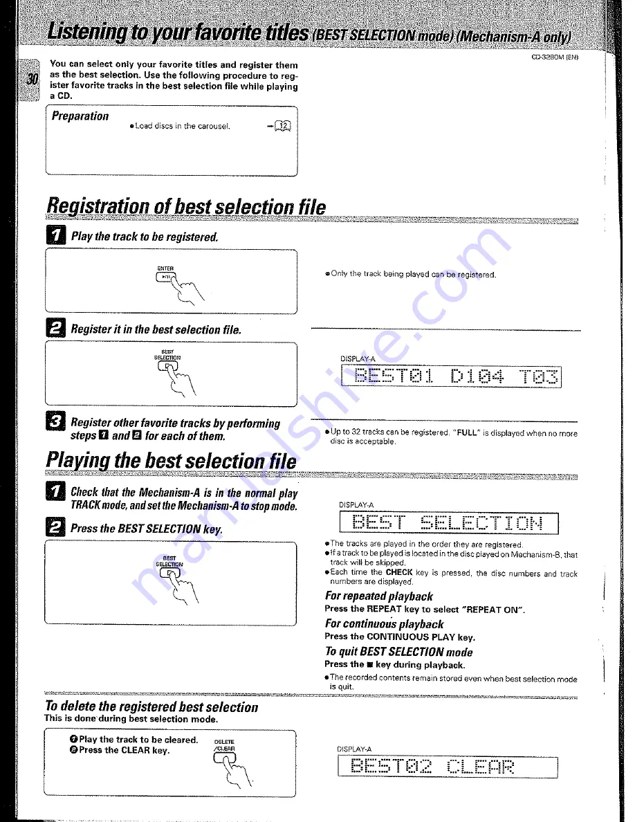 Kenwood CD-3280M Instruction Manual Download Page 30