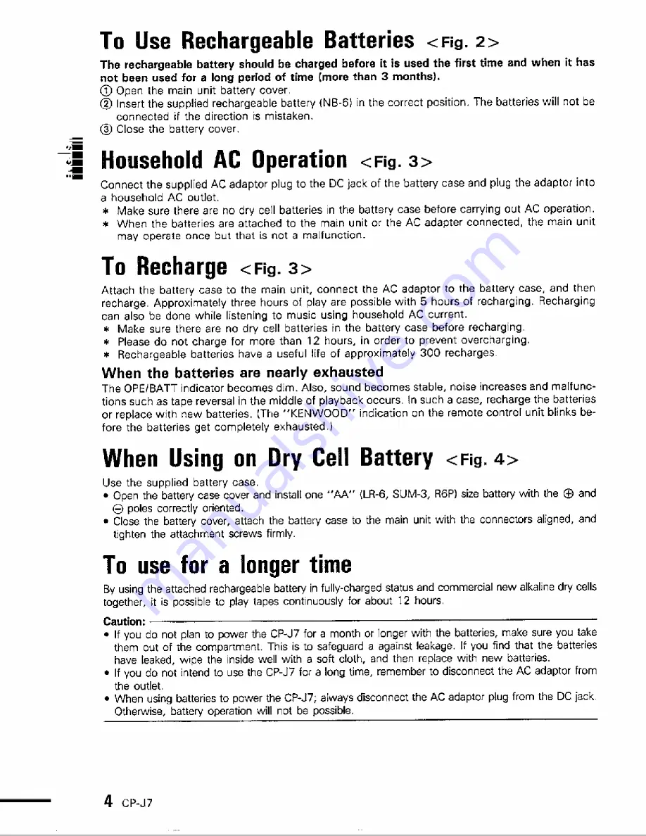 Kenwood CP-J7 Instruction Manual Download Page 8