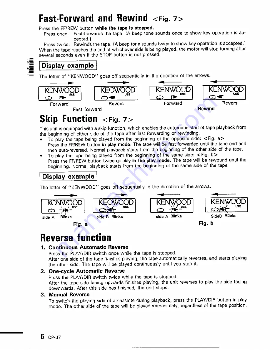 Kenwood CP-J7 Instruction Manual Download Page 10