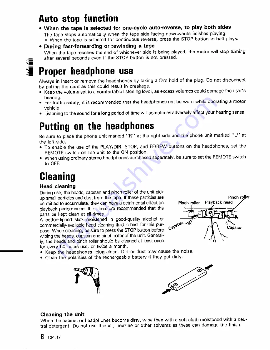 Kenwood CP-J7 Instruction Manual Download Page 12