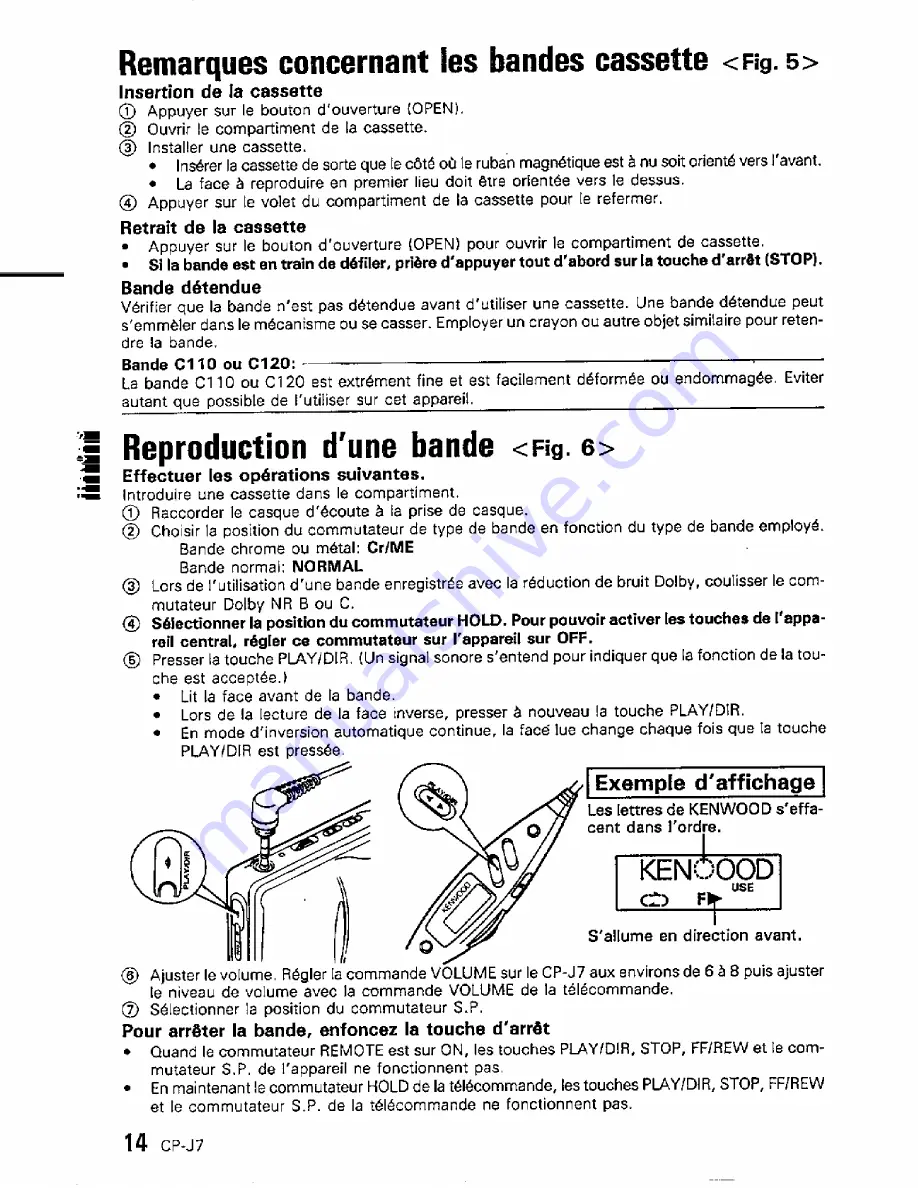 Kenwood CP-J7 Instruction Manual Download Page 18