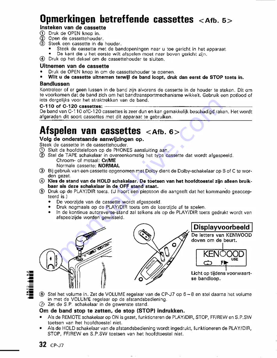 Kenwood CP-J7 Instruction Manual Download Page 36