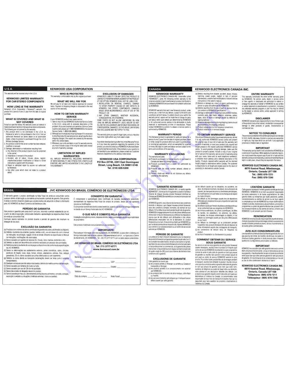 Kenwood DC-MP255U Instruction Manual Download Page 18