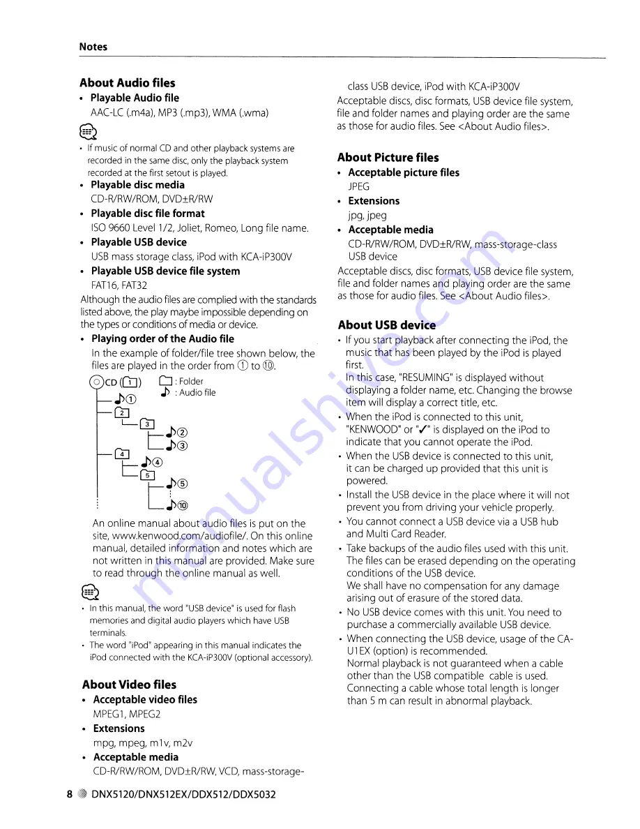 Kenwood DDX-512 - DVD Player With LCD monitor Instruction Manual Download Page 8