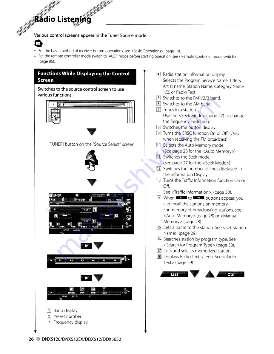 Kenwood DDX-512 - DVD Player With LCD monitor Instruction Manual Download Page 26