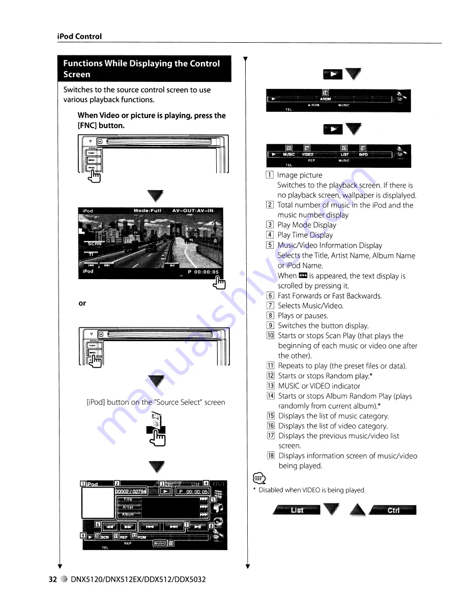 Kenwood DDX-512 - DVD Player With LCD monitor Instruction Manual Download Page 32