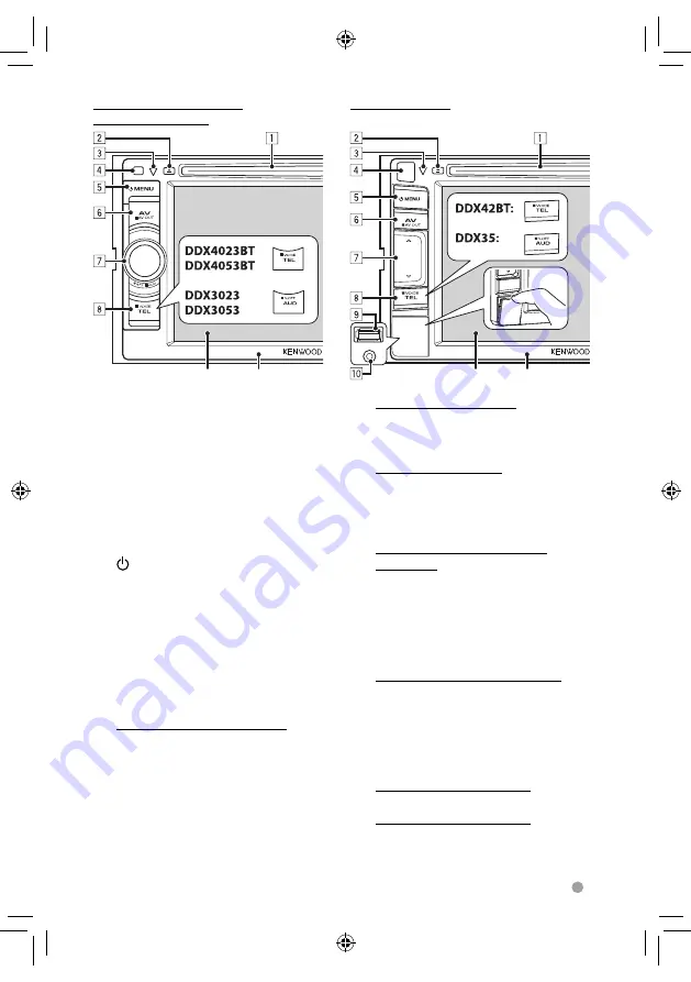 Kenwood DDX3023 Instruction Manual Download Page 9