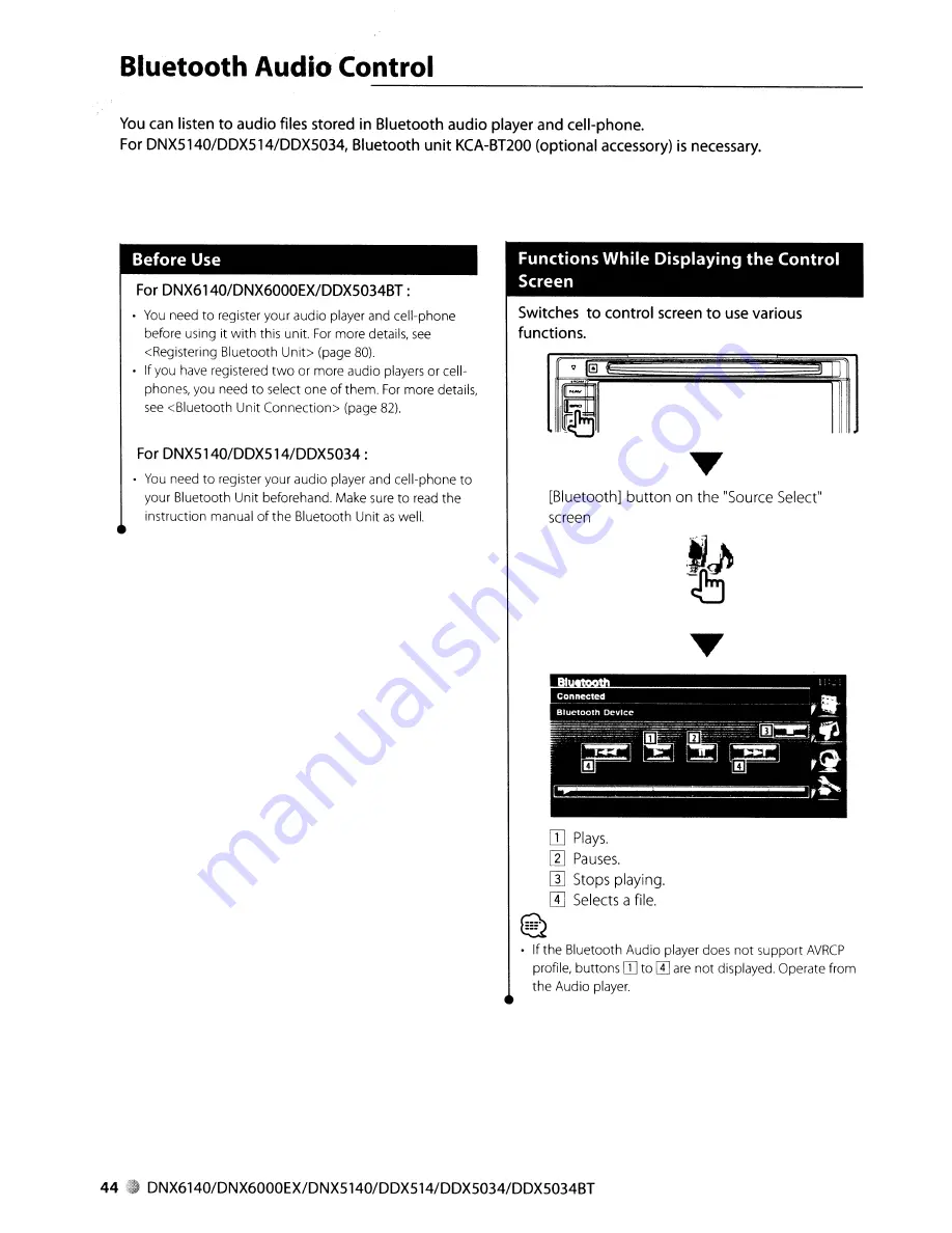 Kenwood DDX5034 Instruction Manual Download Page 44