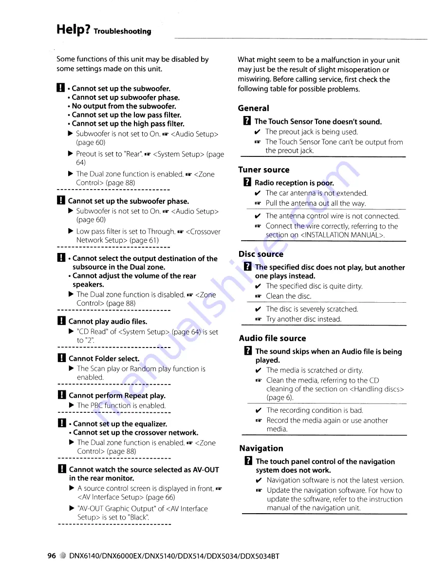 Kenwood DDX5034 Instruction Manual Download Page 96